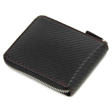 モンテスピガ monte SPIGA モンテスピガ 二つ折り財布 MOSQS553CBKRD カーボン調 ブラック×レッド メンズ MOSQS553CBKRD