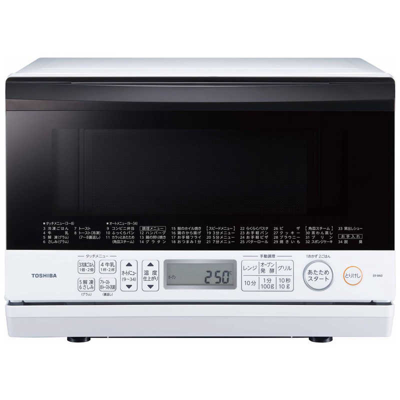 東芝　TOSHIBA　スチームオーブンレンジ [23L/フラット]　ER-W60-W グランホワイト