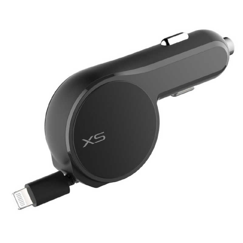 カシムラ　DC充電器リール　Lightning（3A/極小）　KL-111