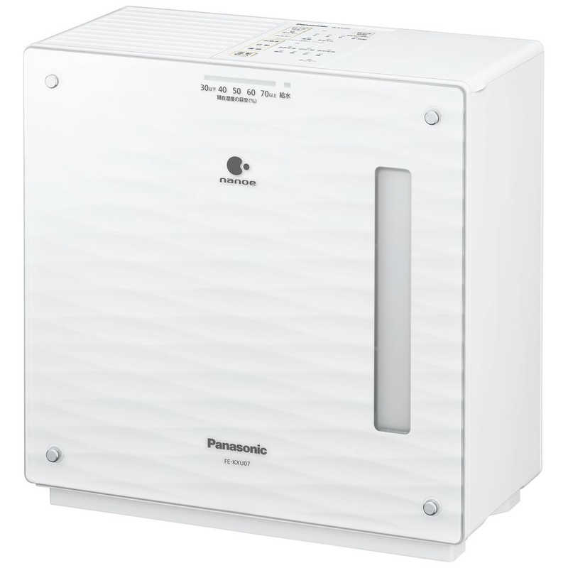 パナソニック　Panasonic　気化式加湿器 ナノイー搭載 気化式 木造12畳 鉄筋19畳　FE-KXU07-W ミスティホワイト