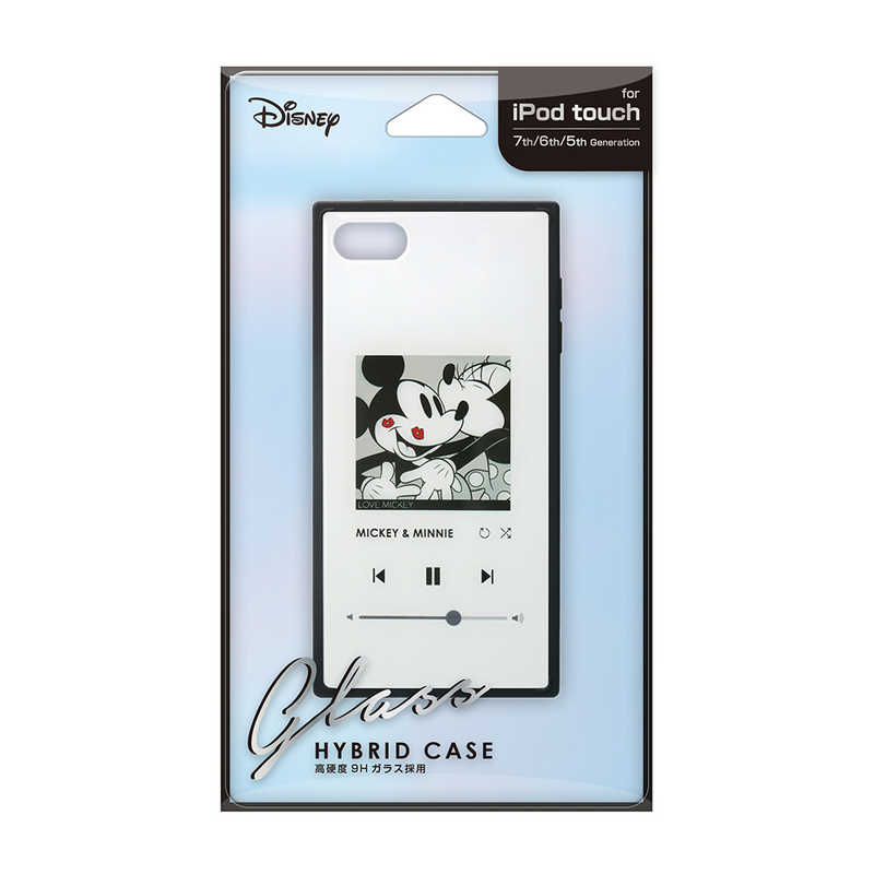 PGA　iPod Touch(第5/6/7世代)用 ガラスハイブリッドケース ミッキーマウス/ホワイト　PG-IT7DGT02MKY