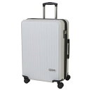 OUTDOOR スーツケース 拡張式Wホイールファスナーキャリー 66L(74L) ホワイトカーボン OD-0808-60-WHC