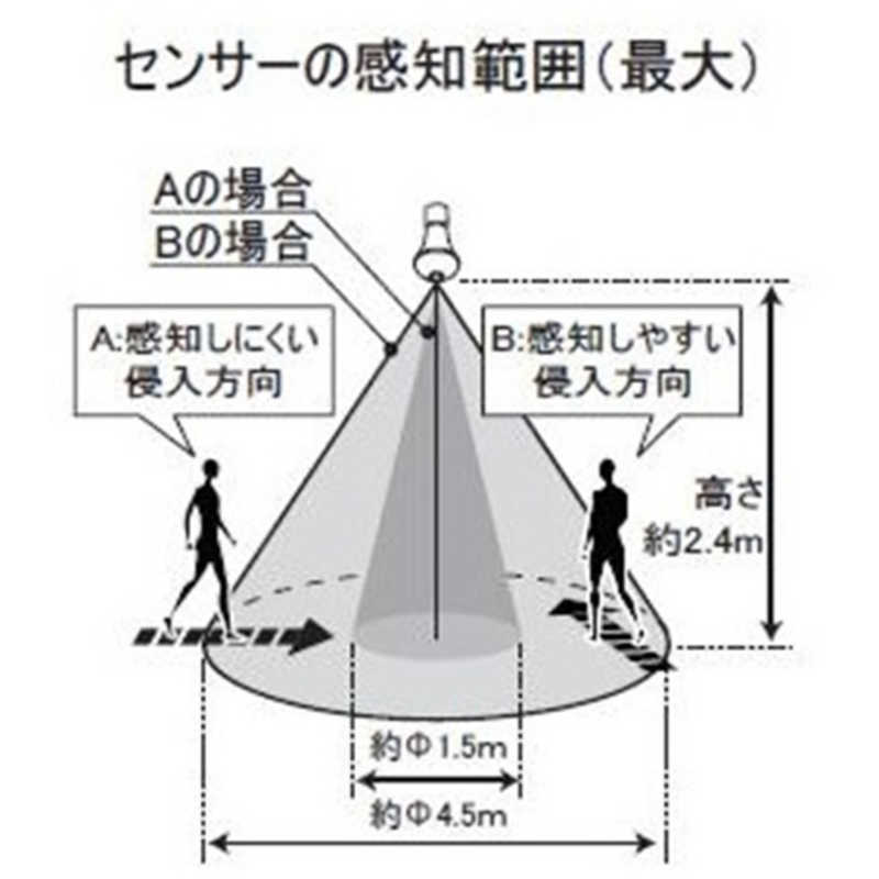 東京メタル 人感センサー付LED電球 60W相当 昼白色タイプ LDR8NS60W-TM [2]