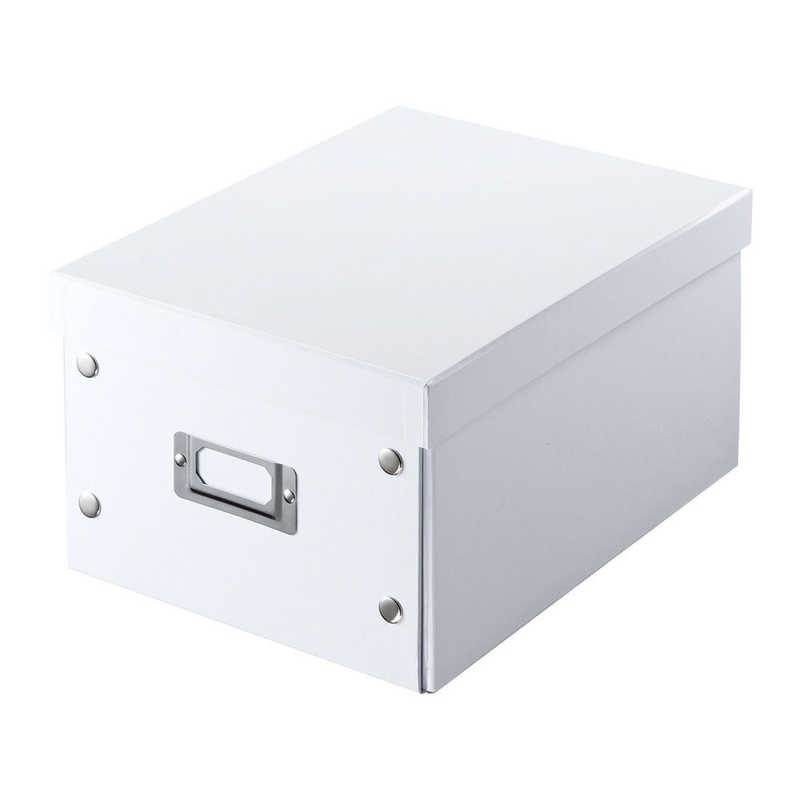 サンワサプライ　CD・DVD・ブルーレイ用 [17〜37枚収納] 組み立て式CD BOX W210mm ホワイト FCD-MT4WN..