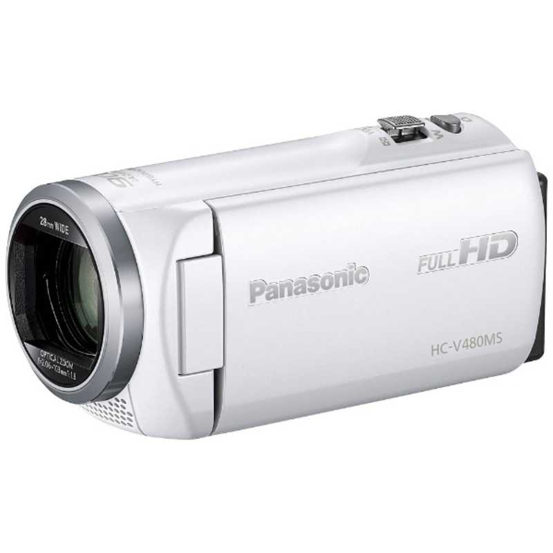 パナソニック　Panasonic　SD対応 32GBメモリー内蔵フルハイビジョンビデオカメラ　HC-V480MS-W (ホワイト)