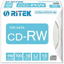 RITEK CD-RW700.PW10P A データ用CD-RW 10枚/700MB/インクジェットプリンター対応 CDRW700PW10PA