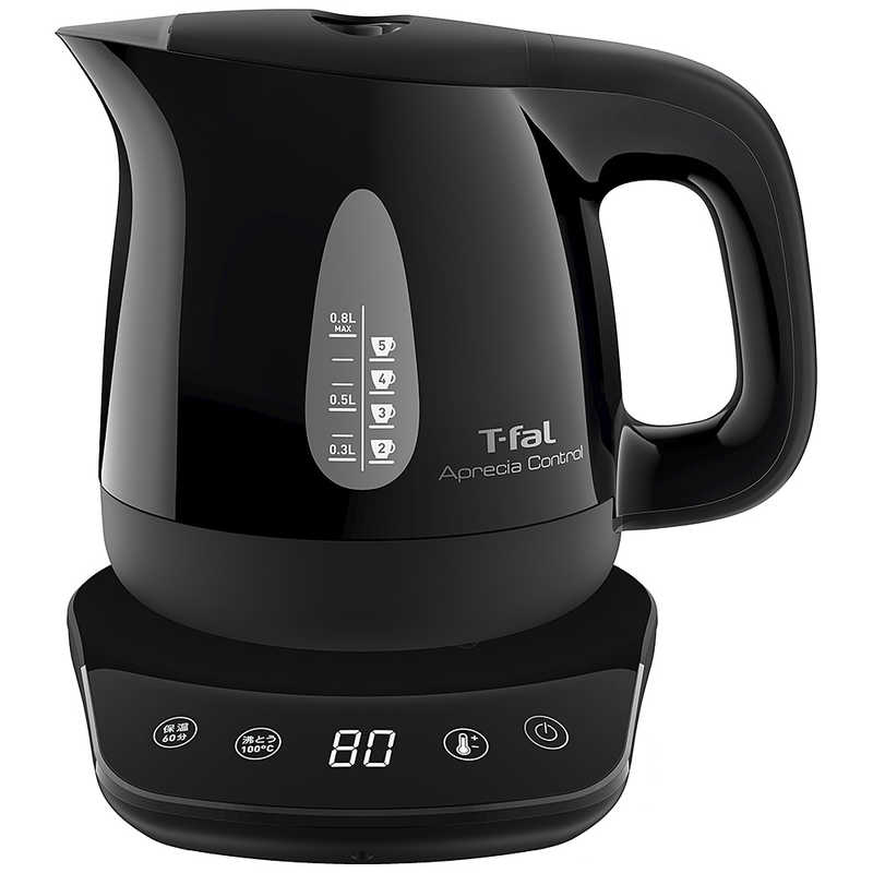 T-fal　電気ケトル アプレシア コントロール ブラック 0.8L　KO7208JP