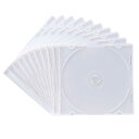 サンワサプライ Blu-ray DVD CDケース（スリムタイプ 10枚セット ホワイト） FCD-PU10MWN