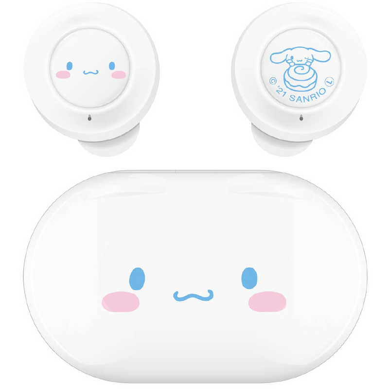 グルマンディーズ　フルワイヤレスイヤホン リモコン・マイク対応 シナモロール サンリオキャラクターズ　SANG-136CNのサムネイル