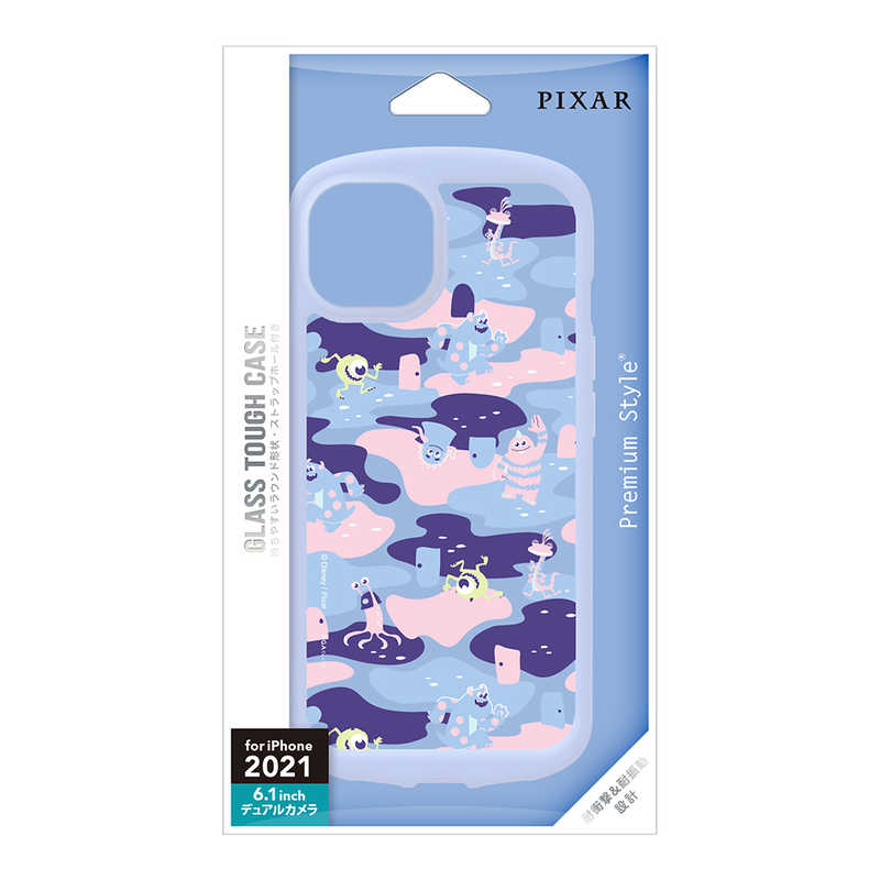 PGA iPhone 13 ガラスタフケース Premium Style モンスターズ・インク PG-DGT21K06MOI