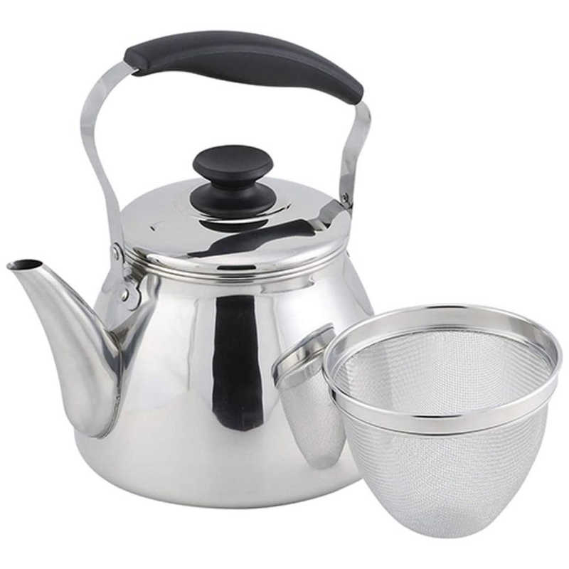 パール金属　モルティ　18-8ステンレス製広口ケットル1.6L 茶こしアミ付 　HB5642