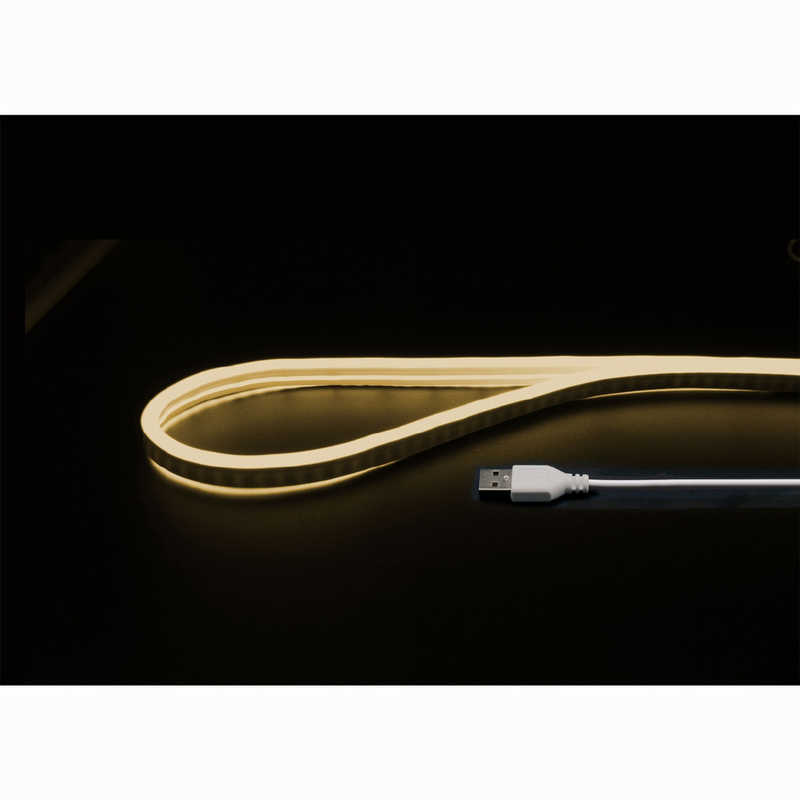 ヤザワ ネオンチューブライト 電球色 1m USB電源 LED NTL011WA [2]