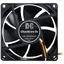 OWLTECH ケースファン 80mm / 2500RPM 25mm厚 OWL-FE0825M-BK