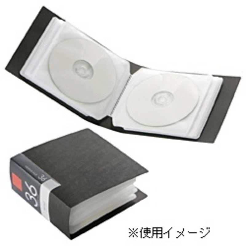 BUFFALO　CD/DVDファイル 36枚収納 ブラック　