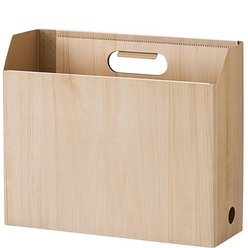 セキセイ WOODS STYLE ボックスファイル A4 ヨコ ナチュラルブラウン WDS865154