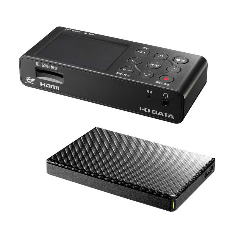 IOデータ　HDMI/アナログキャプチャー ポータブルHDD(1TB)同梱モデル　GV-HDREC1T
