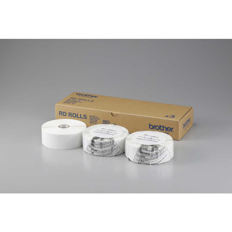 ブラザー　brother　RDロール プレカット紙ラベル 3ロール RD ROLLS [40mm幅]　RDU06J1