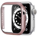 Apple watch series 7 41mm カバー ケース 保護ケース 液晶ガラス ローズゴールド AW-GLPC41-RGO液晶ガラスPCカバー アップルウォッチ 薄型 キズ防止 シンプルiQ Labo