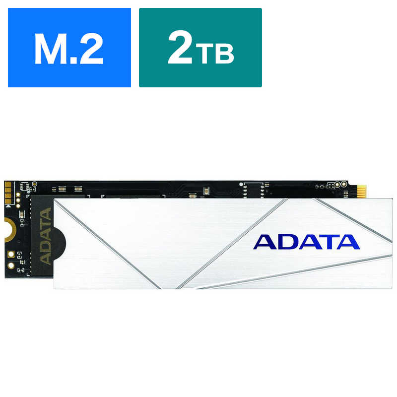 ADATA　PS5 動作確認済 容量拡張 ヒ−トシンク付属 NVMe Gen4.0×4 M.2 2280 [2TB /M.2]｢バルク品｣　APSFG-2TCS