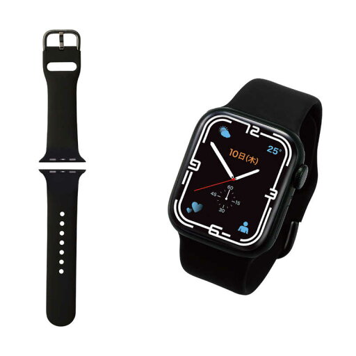 エレコム ELECOM Apple Watch 41/40/38mm/バンド/シリコン/ブラック AW-41BDSCBK エレコム ELECOM Apple Watch 41/40/38mm/バンド/シリコン/ブラック AW-41BDSCBK