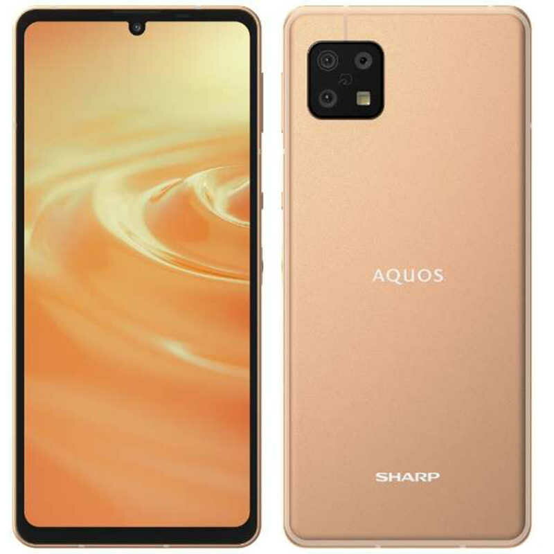 シャープ　SHARP　SIMフリースマートフォン AQUOS sense6 メモリ/ストレージ：4GB/64GB ドコモ / au / ソフトバンクSIM対応　SH-M19AC カッパー