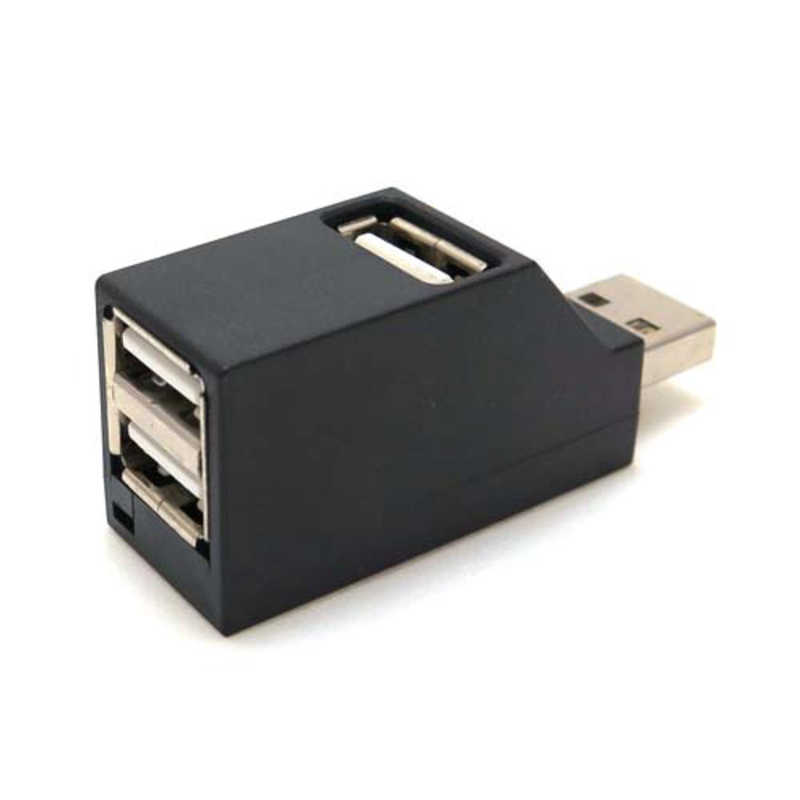 タイムリー　USB-Aハブ ブラック 　BLOCK3-BK