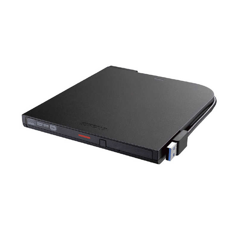 BUFFALO　USB3.2(Gen1)ポータブルDVD TypeC 再生書込ソフト ブラック　DVSM-PTC8U3-BKB