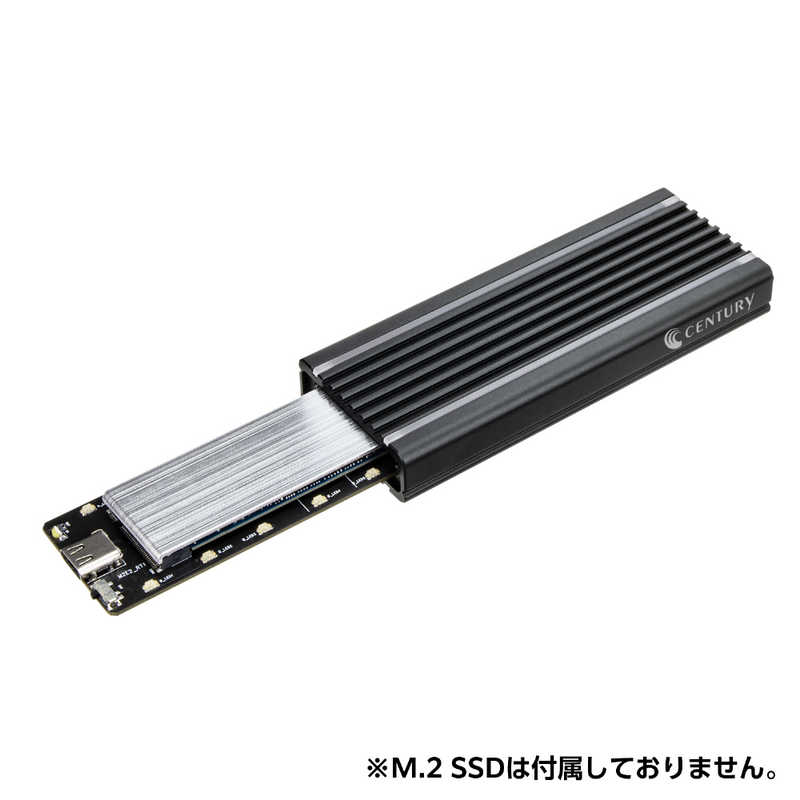 センチュリー　Aluminum Enclosure RGB for M.2 SSD [M.2対応 /NVMe /1台]　CAM2NSU32RGB - Image 2