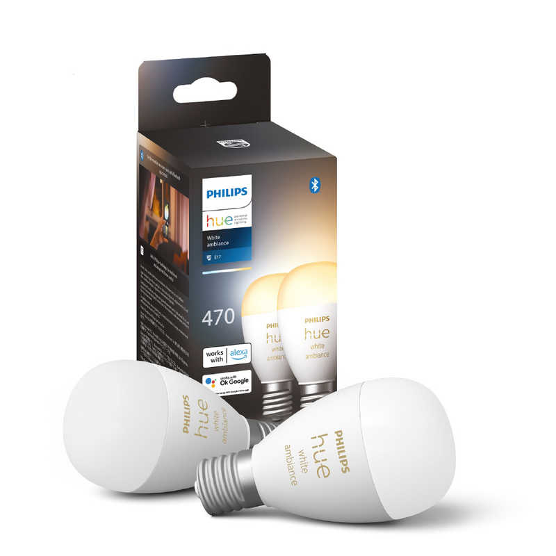 フィリップス　PHILIPS　PHILIPS HUE ホワイトグラデーション シングルランプ E17 2個セット　PLH66GW