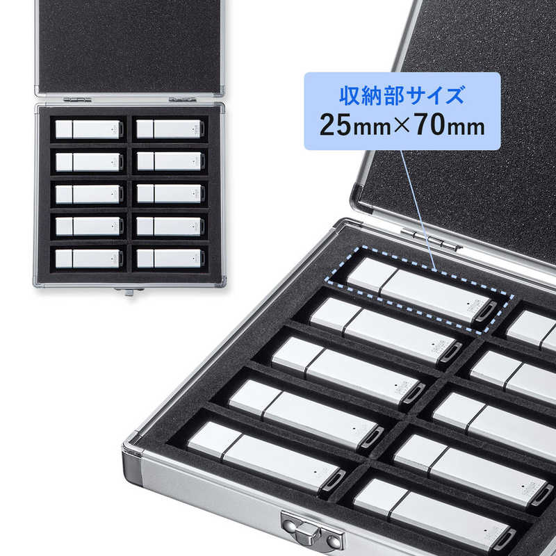 サンワサプライ　USBフラッシュメモリケース (10本収納) 　FC-UFD1N