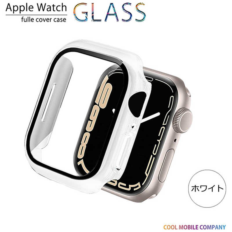 クールモバイルカンパニー　APPLE WATCH 7 41MM フルカバーケース ホワイト ホワイト　AWPC41WH