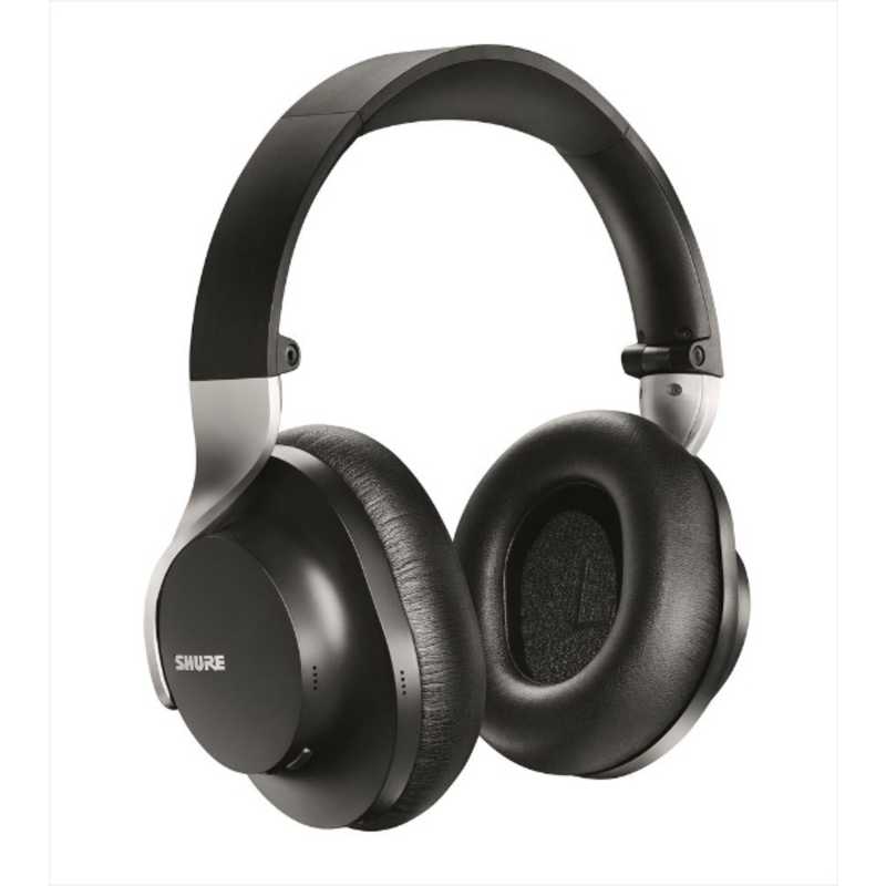 SHURE　ワイヤレスヘッドホン ノイズキャンセリング対応 リモコン・マイク対応 ブラック AONIC40　SBH1DYBK1-J