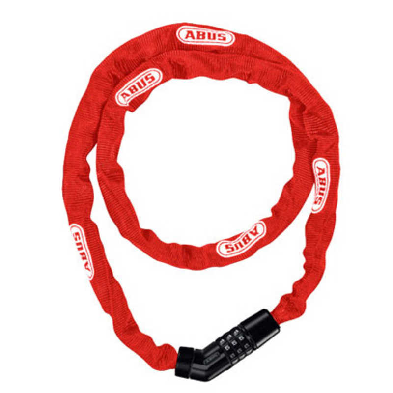 ABUS ダイヤル式 チェーンロック LOCK CHAIN COMBINATIONS ABUS アブス 4804COMBO 110(1100mm/レッド) 85_3603098306