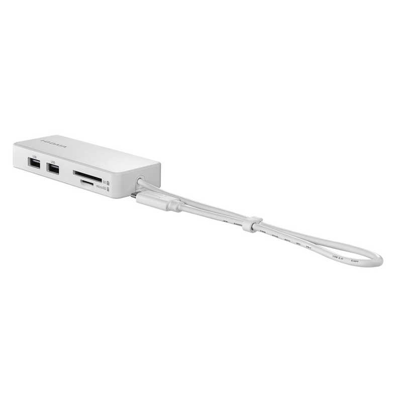 IOデータ　USB PD対応 USB Type-Cハブ［USB-C オス→カードスロットx2 / USB-Ax2］ ホワイト　US2CHB2PD