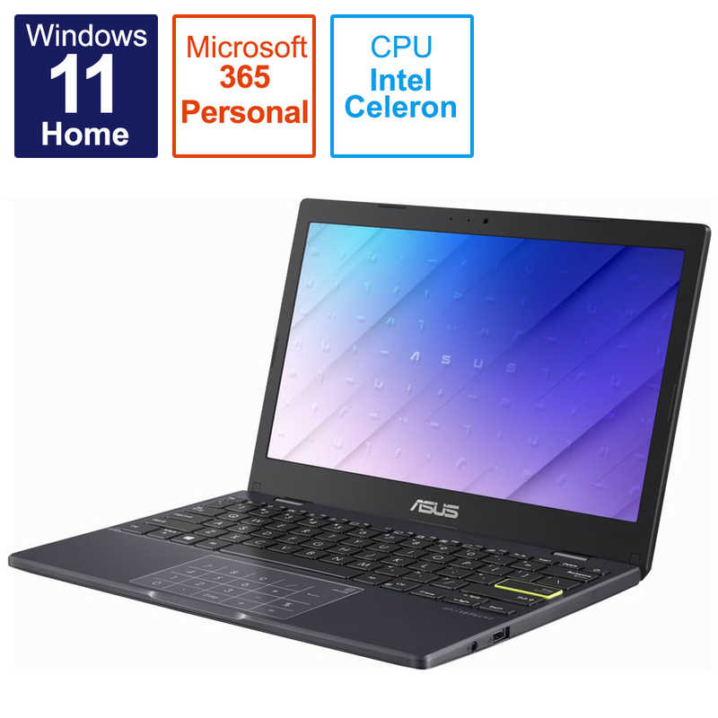 ASUS エイスース　ノートパソコン E210KA [11.6型 /Windows11 S /intel Celeron /メモリ：4GB /eMMC：128GB /Microsoft 365 Personal (1年間使用権) /2022年3月モデル] ピーコックブルー　E210KA-GJ01BWS