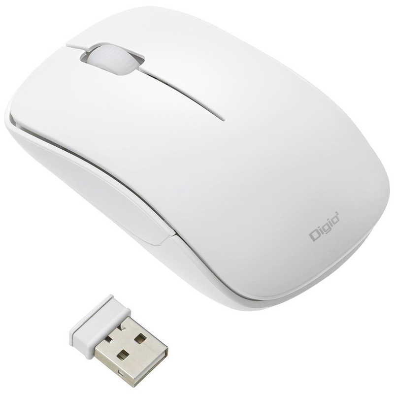ナカバヤシ　マウス Digio2 [BlueLED /無線(ワイヤレス) /3ボタン /USB] ホワイト　MUS-RKT186W(2)