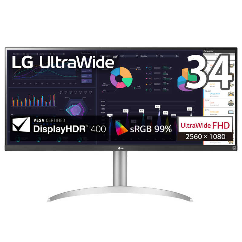 LG　PCモニター UltraWide [34型 /UltraWide FHD(2560×1080） /ワイド]　34WQ650-W