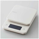 エレコム ELECOM キッチンスケール/計量器/最大3kg/最小0.5g表示/バックライト付/アイボリー HCS-KSA01IV