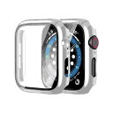 アイキューラボ Apple Watch 45mm用 液晶ガラス付き PCカバー メタリック シルバー AW-GLPCM45-SV(2)