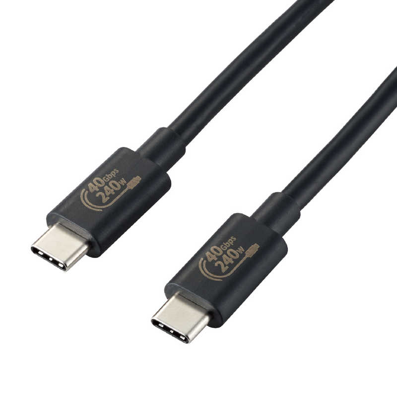 GR@ELECOM@USB-C  USB-CP[u [[d  ]  1m  USB Power Deliver EPR  240W  USB4] ubN@USB4-CCPE10NBK