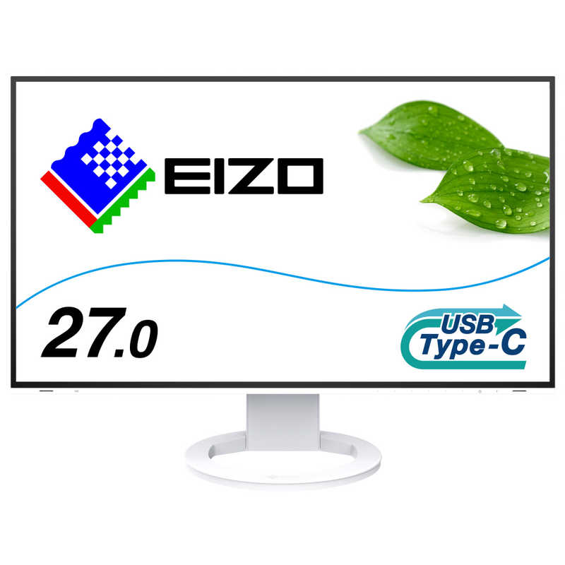 EIZO　PCモニター FlexScan ホワイト [27型 /WQHD(2560×1440） /ワイド]　EV2781-WT