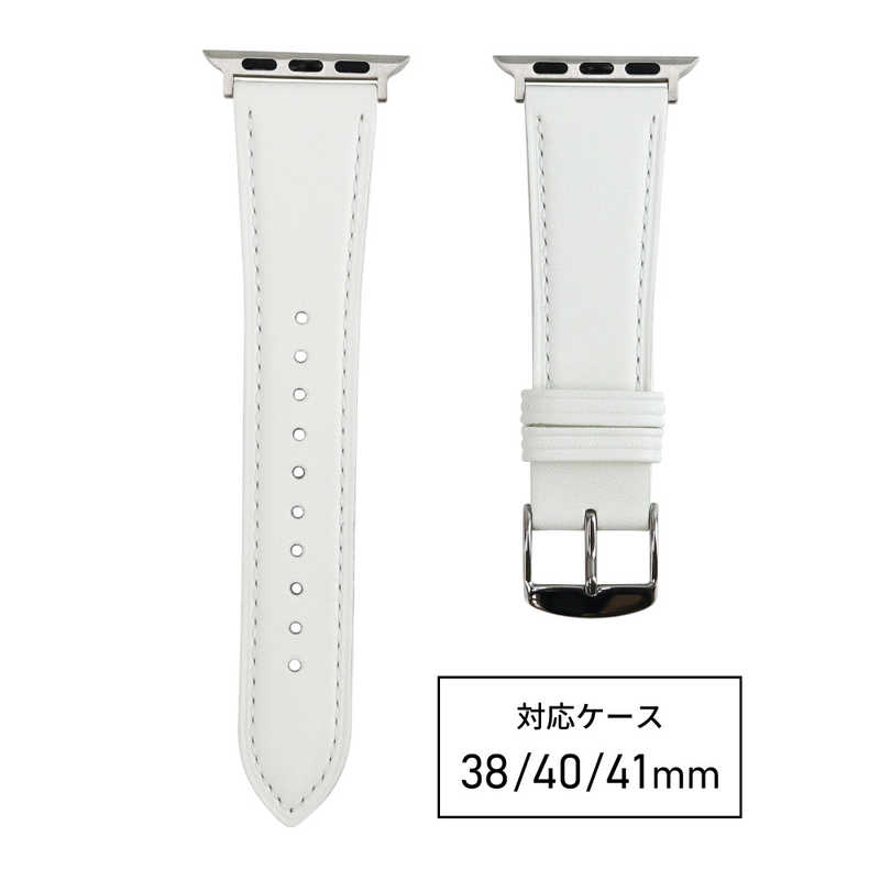 【商品解説】●革最大の弱点である水分をしっかり弾き、美しさ長持ち！撥水効果の高い3M社スコッチガードレザーを使用しており、汗・水に強く、タフで美しいベルトのままご使用いただけます。国内老舗メーカー、バンビ製時計ベルトのアップルウォッチ対応版です。【スペック】●型式：RWM021WU（RWM021WU）●JANコード：4907924605181仕様1：長さ：【剣先側】115mm、【美錠側】70mm厚み：2.5mmフラット腕周りサイズ：約135mm〜180mm仕様2：素材表側：牛革（スコッチガードレザー）裏側：牛革（スコッチガードレザー）仕立て：ウェルダー美錠： ステンレス仕様3：対応ケースサイズ： 42mm※「Apple Watch Series10」 / 41mm / 40mm / 38mmこの商品は宅配便でお届けする商品です出荷可能日から最短日時でお届けします。※出荷完了次第メールをお送りします。配送サービス提供エリアを調べることができます「エリア検索」をクリックして、表示された画面にお届け先の郵便番号7桁を入力してください。ご購入可能エリア検索お買い上げ合計3,980円以上で送料無料となります。※3,980円未満の場合は、一律550円（税込）となります。●出荷可能日から最短日時でお届けします。（日時指定は出来ません。）　※お届け時に不在だった場合は、「ご不在連絡票」が投函されます。　「ご不在連絡票」に記載された宅配業者の連絡先へ、再配達のご依頼をお願いいたします。●お届けは玄関先までとなります。●宅配便でお届けする商品をご購入の場合、不用品リサイクル回収はお受けしておりません。●全て揃い次第の出荷となりますので、2種類以上、または2個以上でのご注文の場合、出荷が遅れる場合があります。詳細はこちら■商品のお届けについて商品の到着日については、出荷完了メール内のリンク（宅配業者お荷物お問い合わせサービス）にてご確認ください。詳しいお届け目安を確認する1度の注文で複数の配送先にお届けすることは出来ません。※注文時に「複数の送付先に送る」で2箇所以上への配送先を設定した場合、すべてキャンセルとさせていただきます。