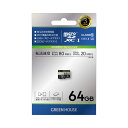 グリーンハウス microSDHCカード アダプタ付 (Class10/64GB) GH-SDM-CUA64G