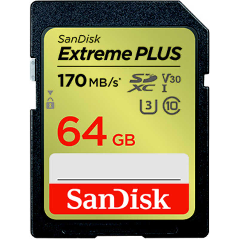 サンディスク SDXCカード Extreme PLUS (Class10/64GB) SDSDXWH-064G-JNJIP