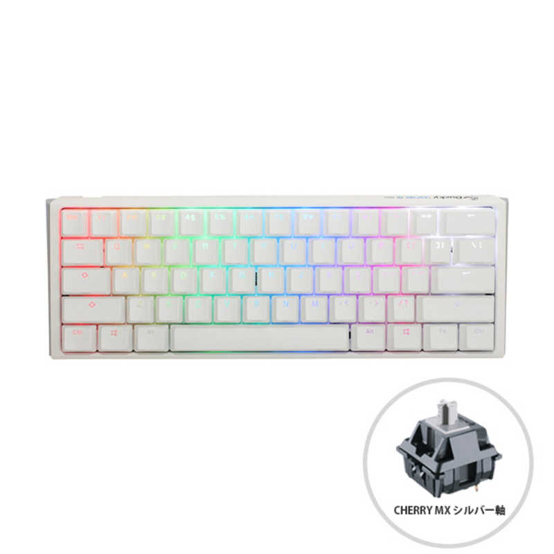 Ducky ゲーミングキーボード One 3 Mini 60 keyboard Classic Pure White ホワイト 有線 /USB dk-one3-classic-pw-rgb-mini-silver