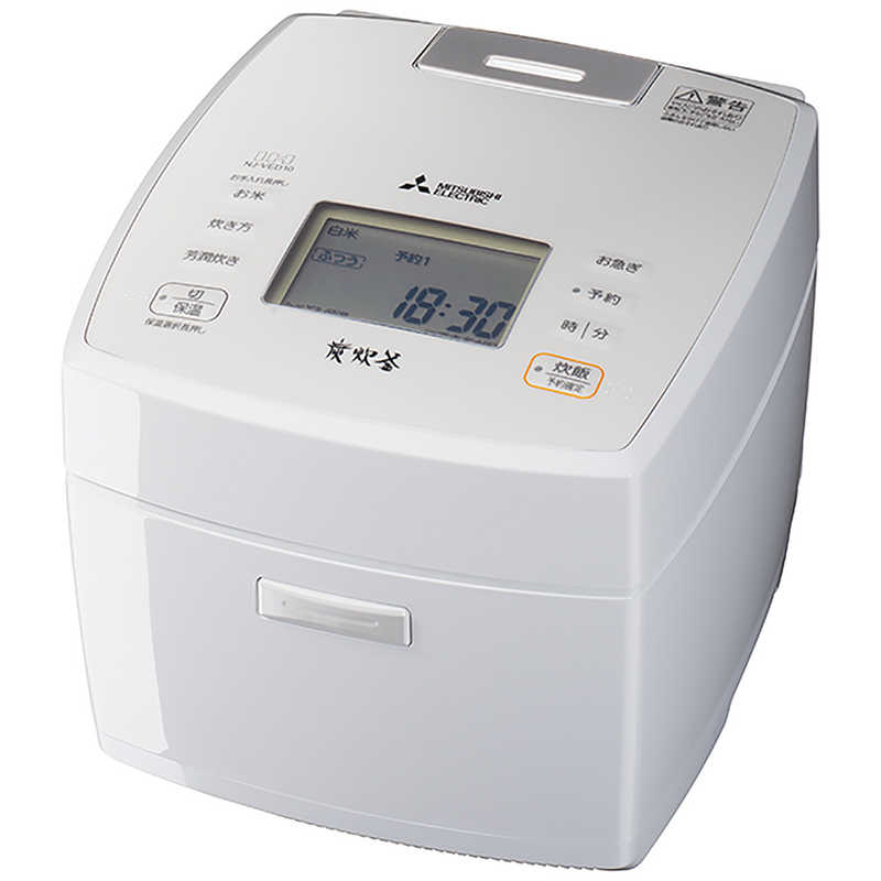 三菱　MITSUBISHI　炊飯器 1升 炭炊釜 月白（げっぱく）IH　NJ-VED18-Wのサムネイル