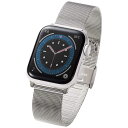 エレコム ELECOM Apple Watch 41/40/38mm ステンレスバンド ミラネーゼ シルバー AW-41BDSSMSV