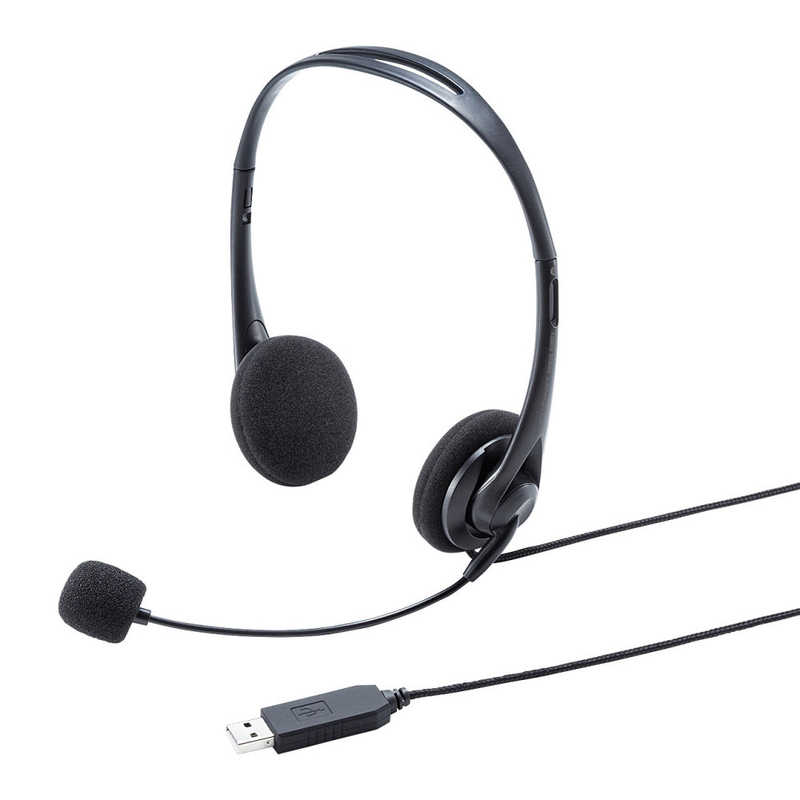 サンワサプライ　ヘッドセット [両耳 /ヘッドバンドタイプ]　MM-HSU09BK