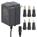 オーム電機 電源アダプタ- 6V 0.5A AV-DR6005N