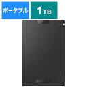 BUFFALO 外付けSSD USB-A接続 ブラック ポータブル型 /1TB SSD-PG1.0U3-BC